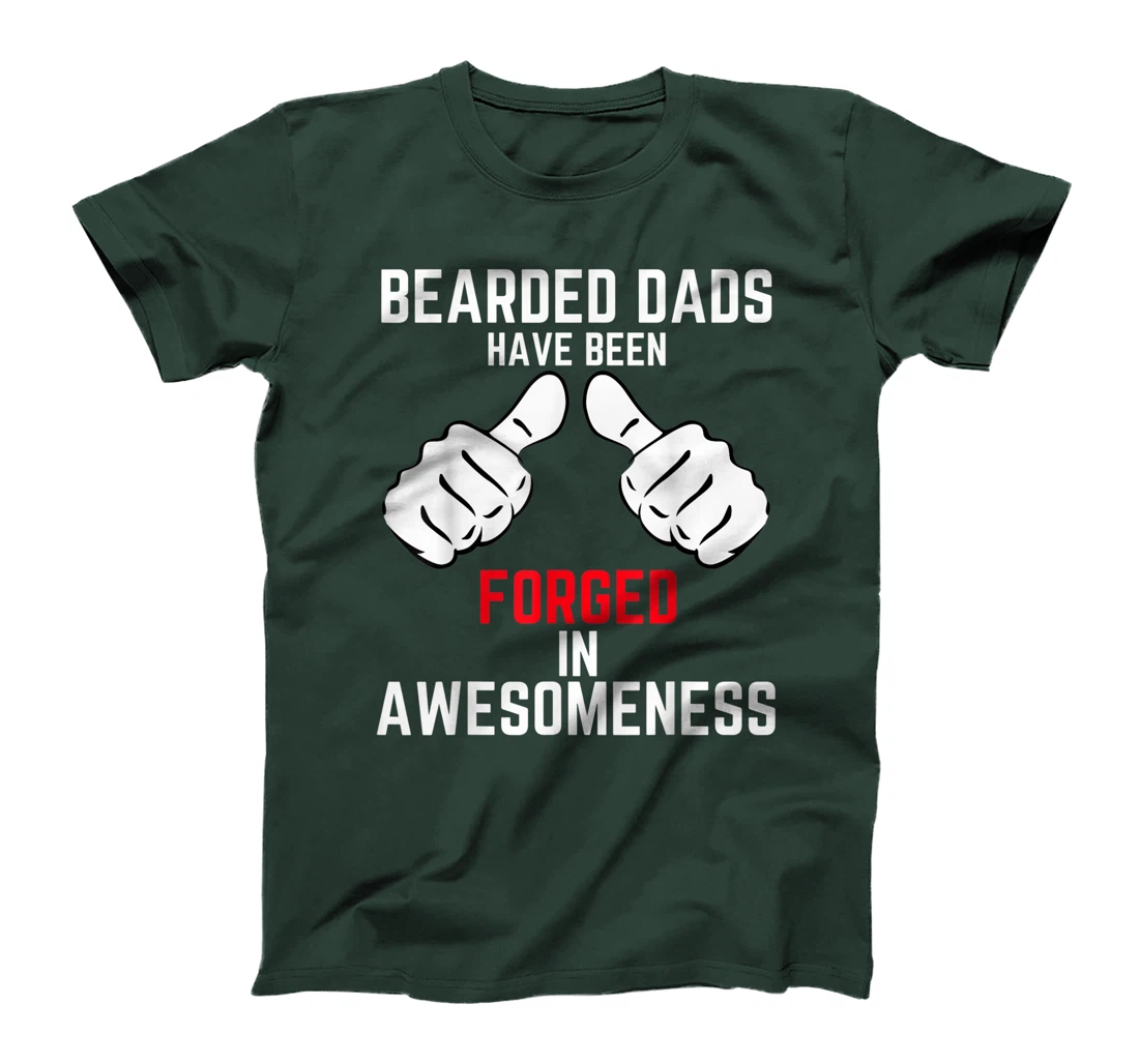 Mens Bearded And Awesome Dad Bearded Best Coolest Hero Dad Shirt T-Shirt