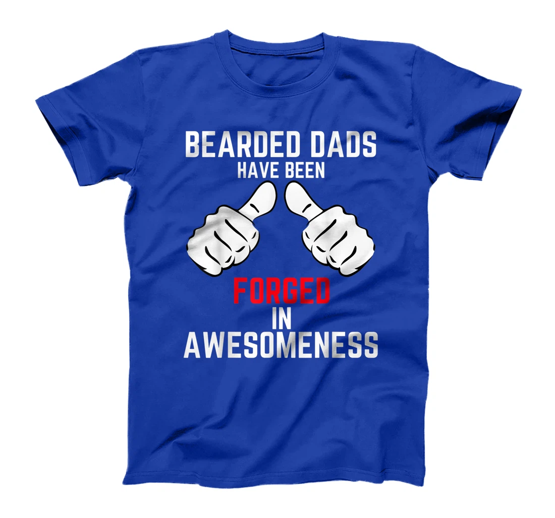Mens Bearded And Awesome Dad Bearded Best Coolest Hero Dad Shirt T-Shirt