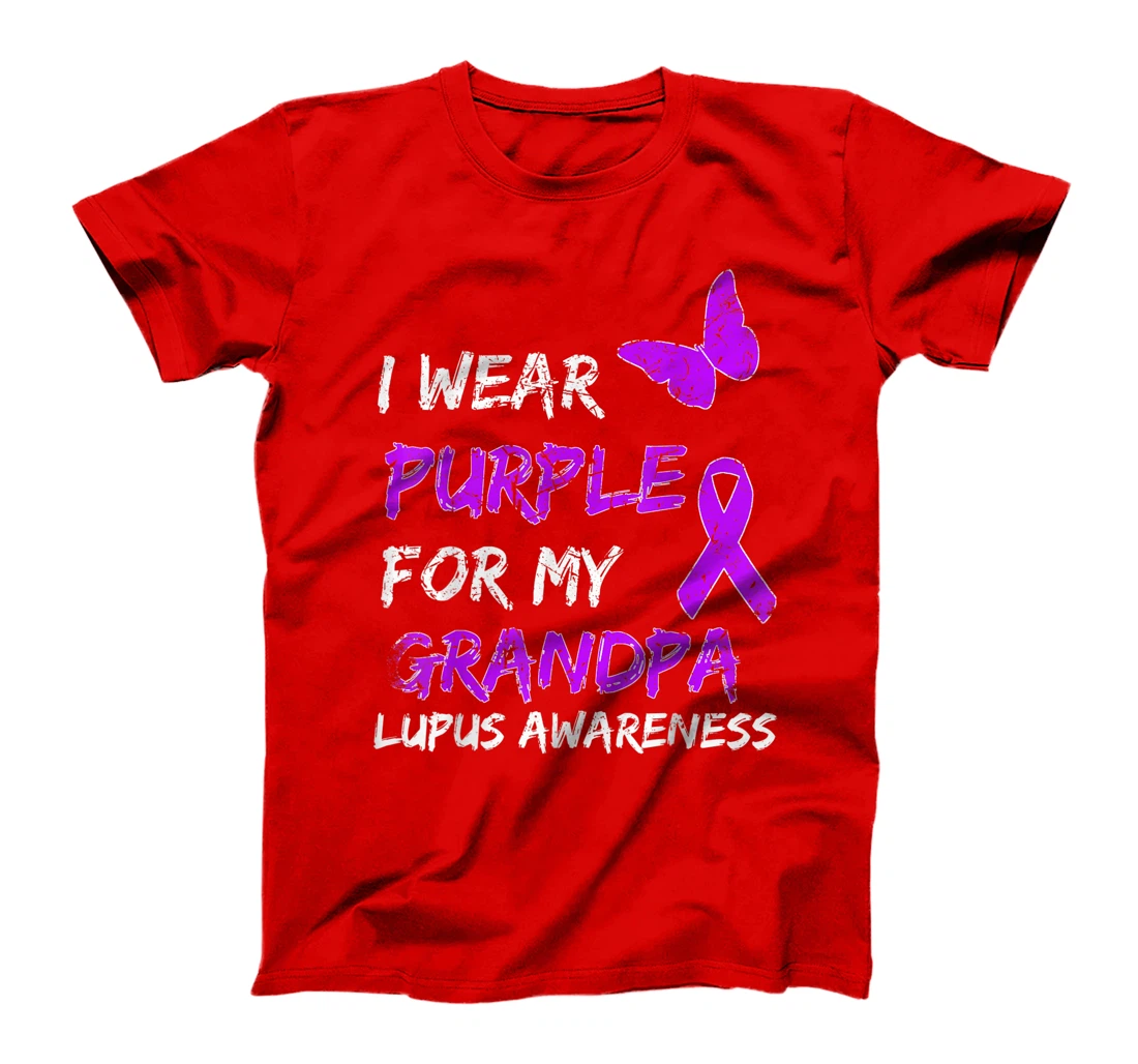 Lupus Awareness I Wear Purple For My Grandpa T-Shirt
