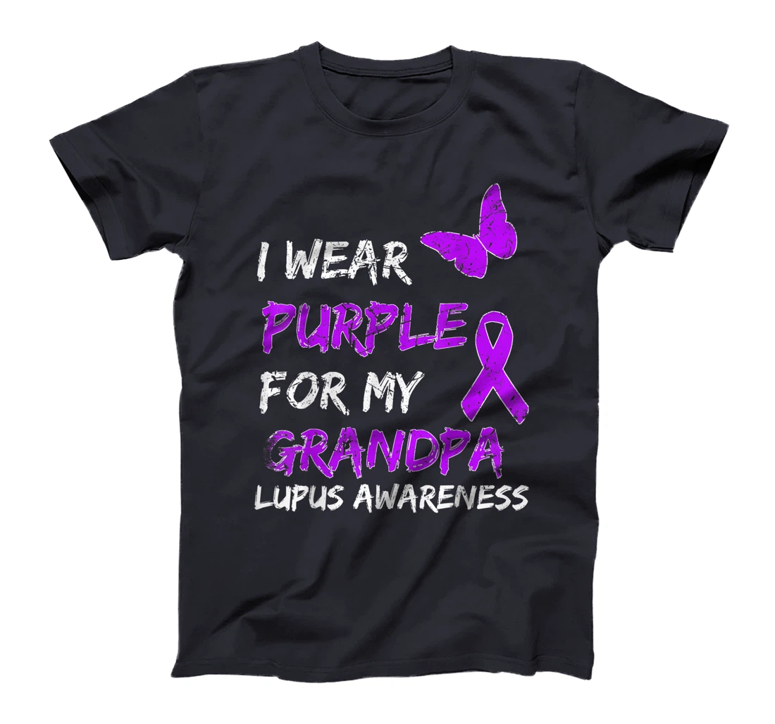 Lupus Awareness I Wear Purple For My Grandpa T-Shirt
