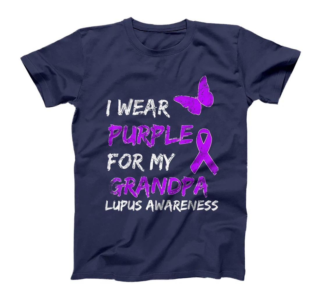 Lupus Awareness I Wear Purple For My Grandpa T-Shirt