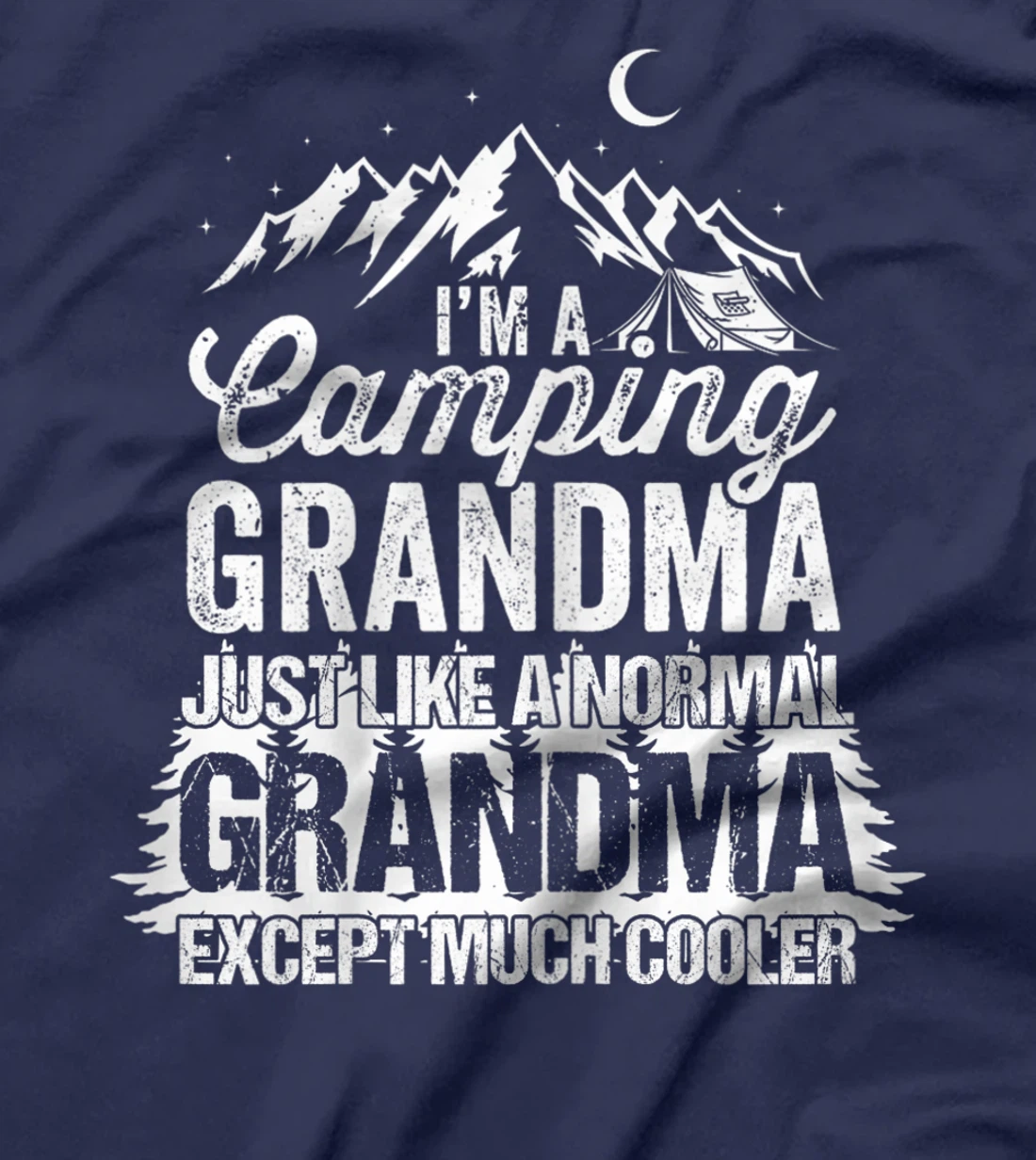 Womens I'm A Camping Grandma Just Like A Normal Grandma T-Shirt