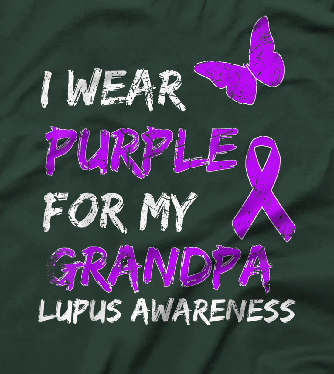 Lupus Awareness I Wear Purple For My Grandpa T-Shirt
