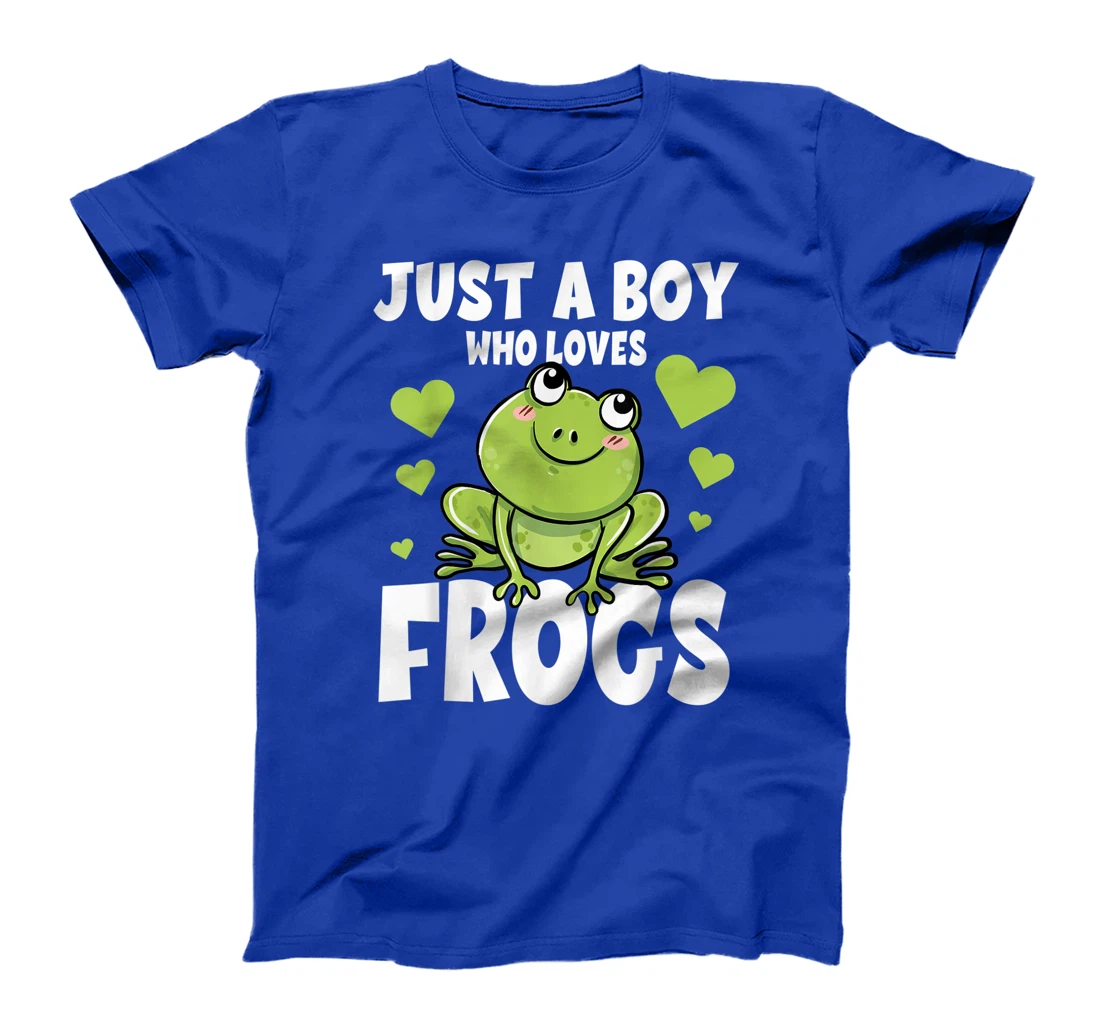 Just A Boy Who Loves Frogs Funny Humor Tadpole Lover Gift T-Shirt