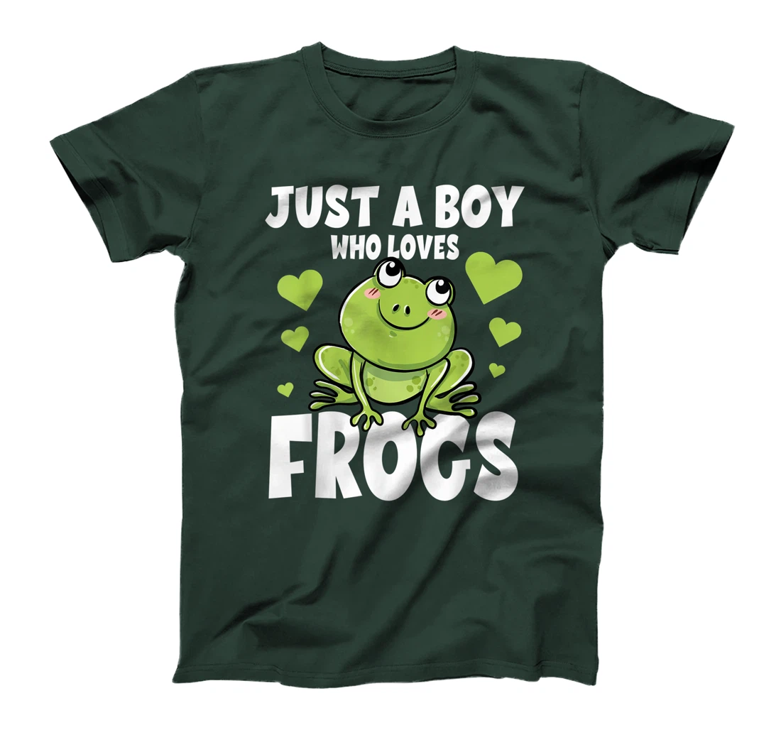 Just A Boy Who Loves Frogs Funny Humor Tadpole Lover Gift T-Shirt