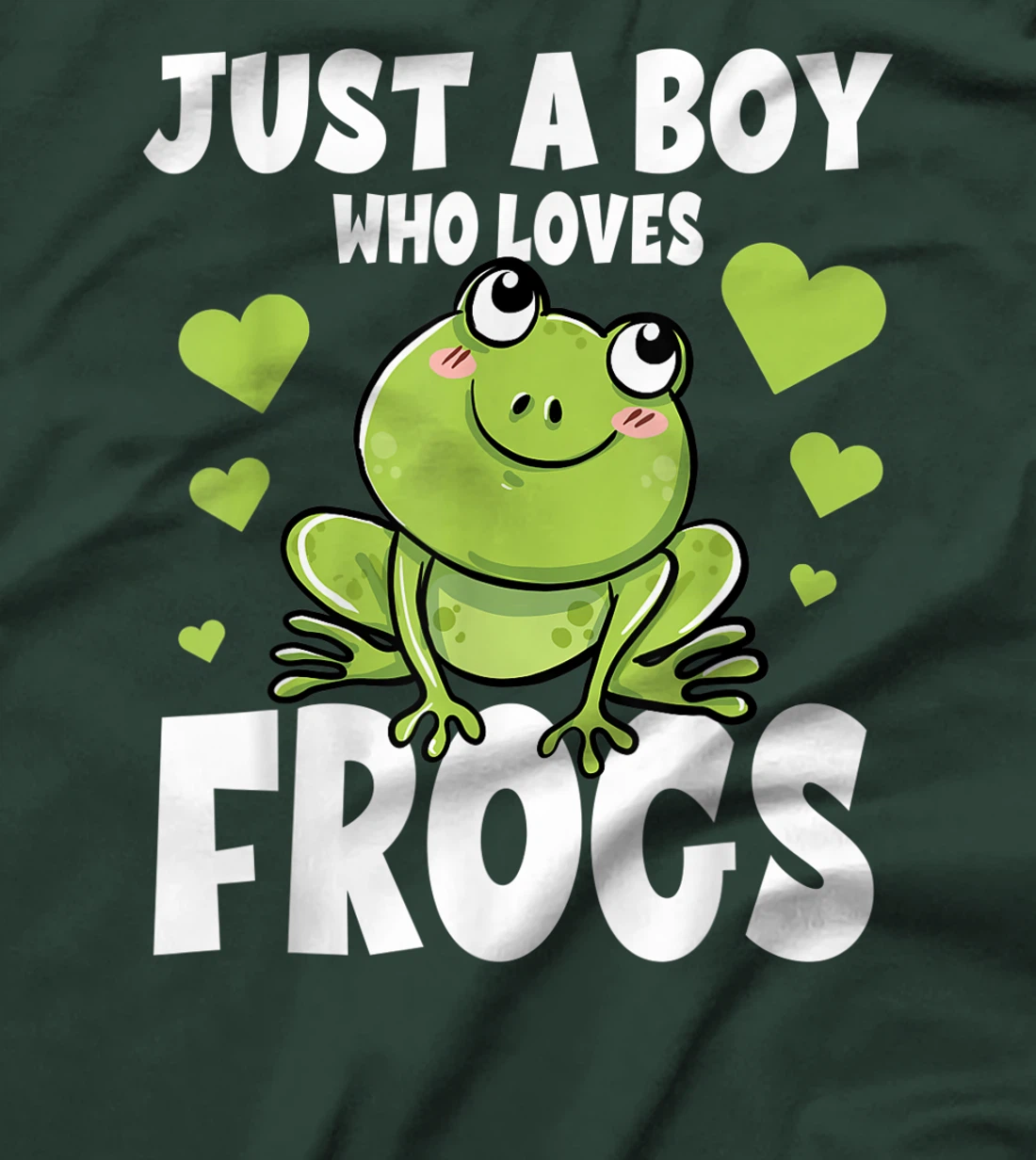 Just A Boy Who Loves Frogs Funny Humor Tadpole Lover Gift T-Shirt