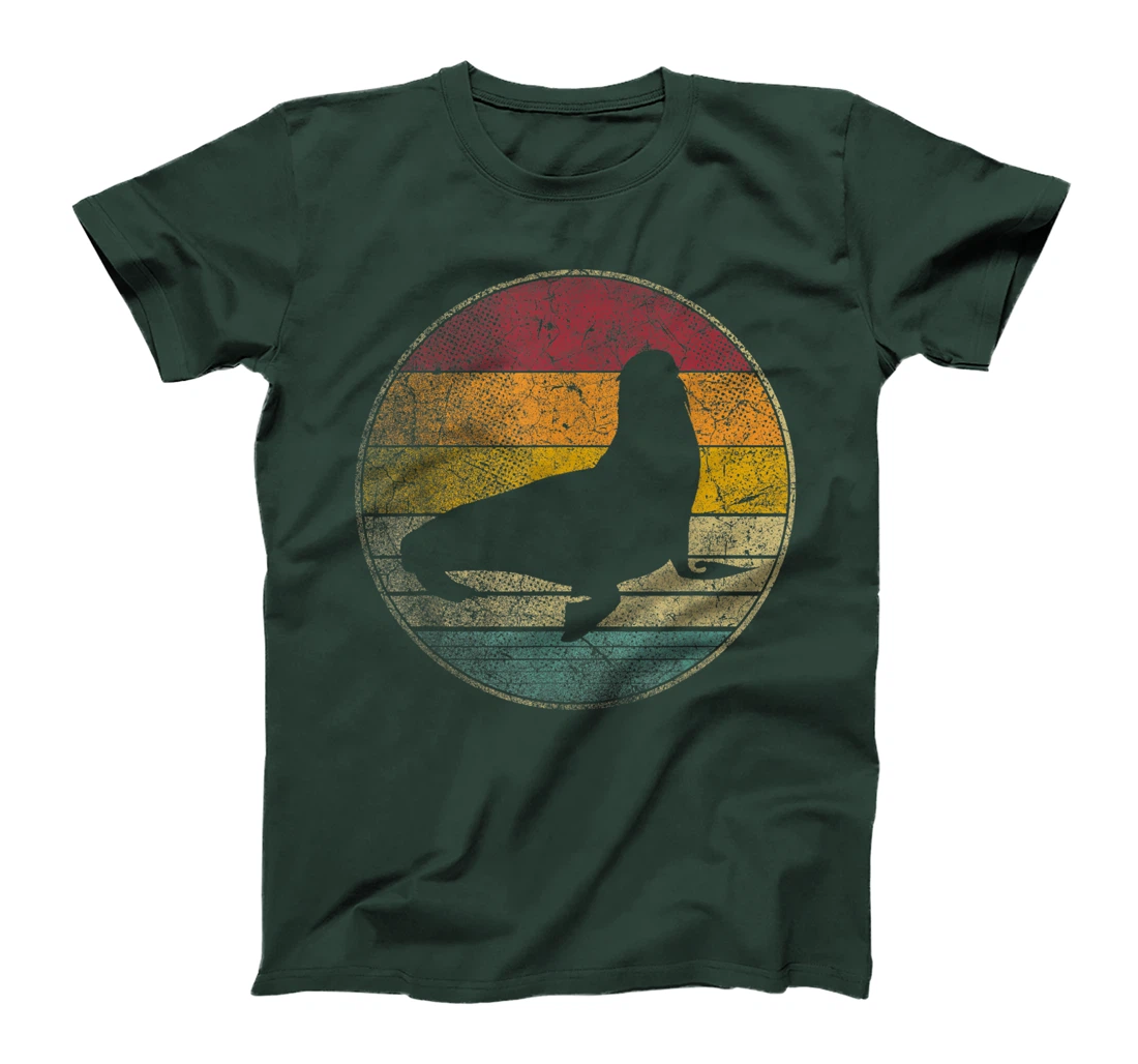 Seal Nature Sea Ocean Vintage Distressed Retro Silhouette T-Shirt