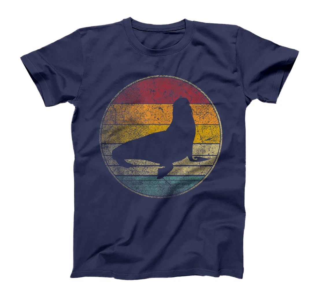 Seal Nature Sea Ocean Vintage Distressed Retro Silhouette T-Shirt