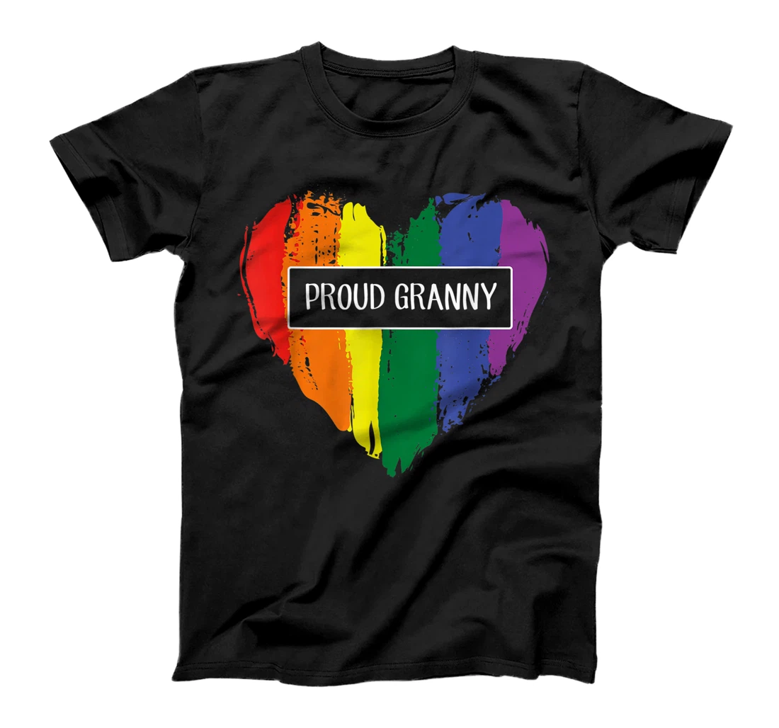 Proud Granny Heart Lgbt Rainbow Flag T-Shirt