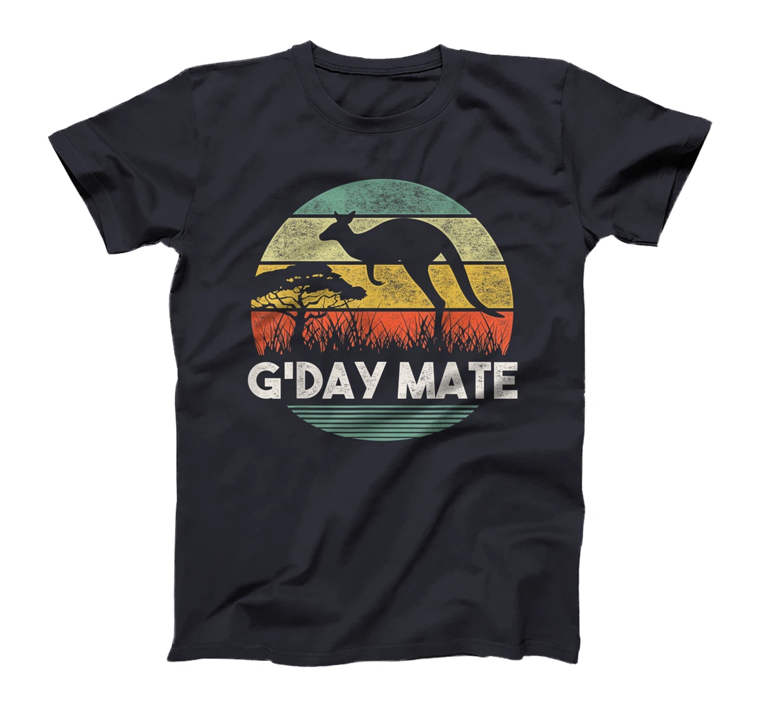 Australia G'Day Mate Shirt Funny Kangaroo Australian Vintage T-Shirt