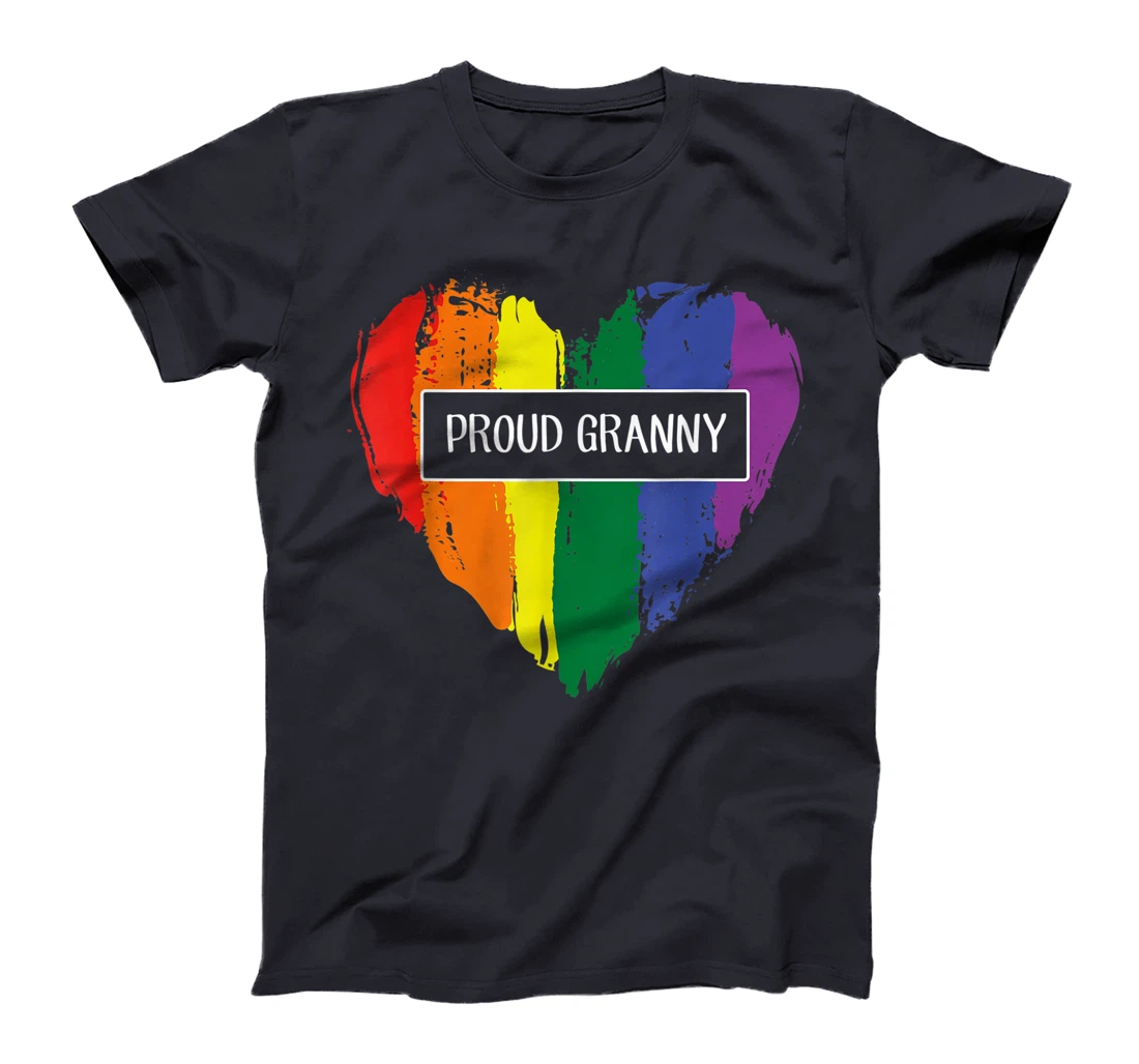 Proud Granny Heart Lgbt Rainbow Flag T-Shirt