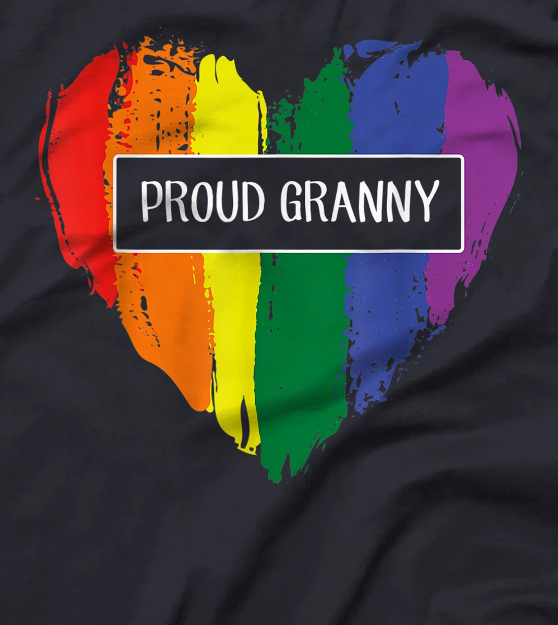 Proud Granny Heart Lgbt Rainbow Flag T-Shirt