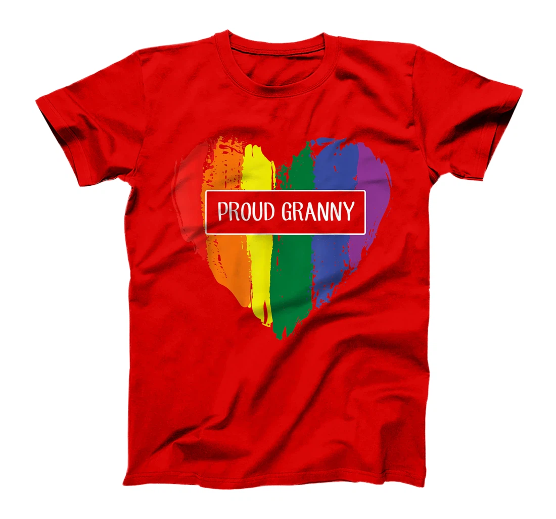 Proud Granny Heart Lgbt Rainbow Flag T-Shirt