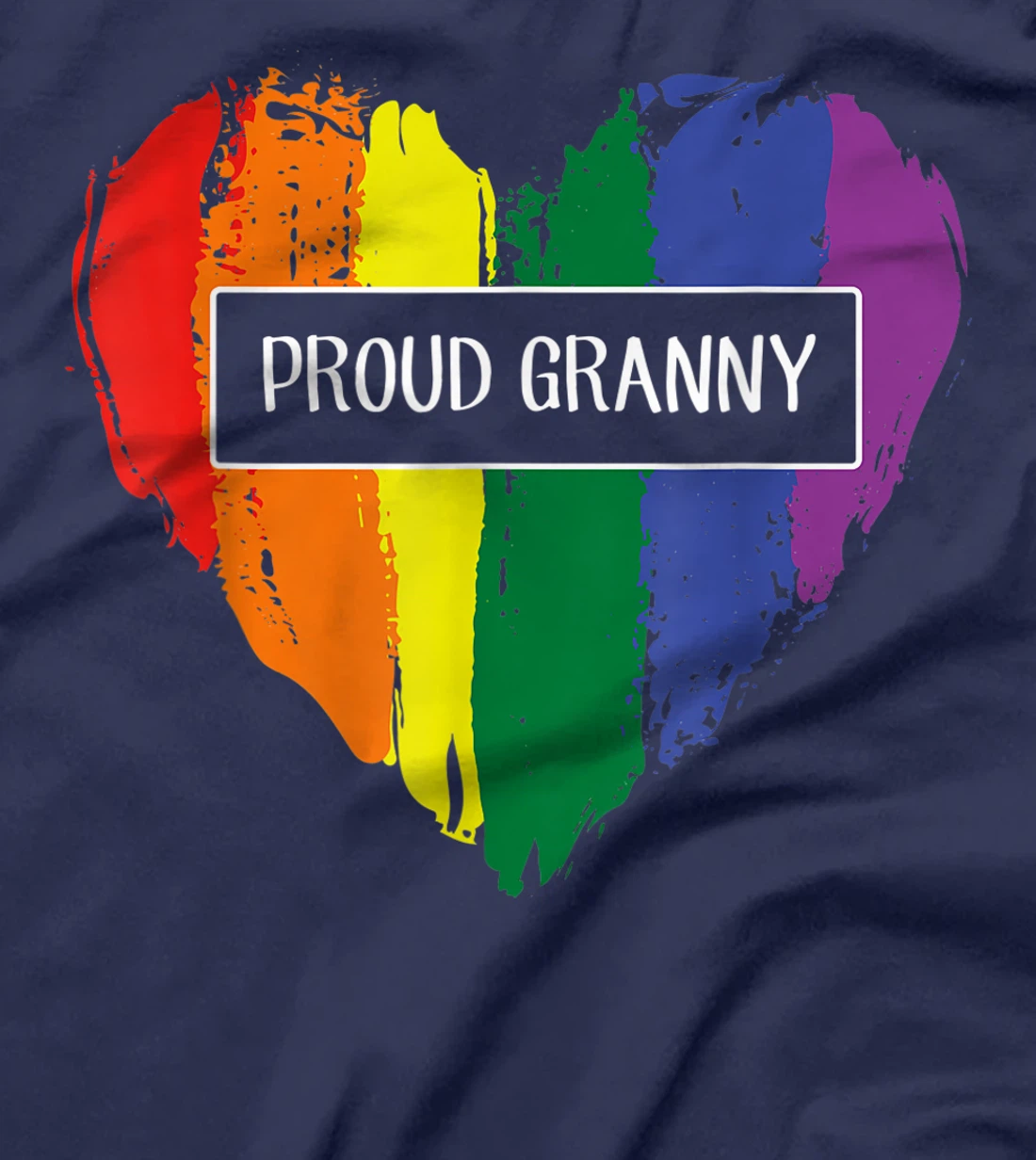 Proud Granny Heart Lgbt Rainbow Flag T-Shirt