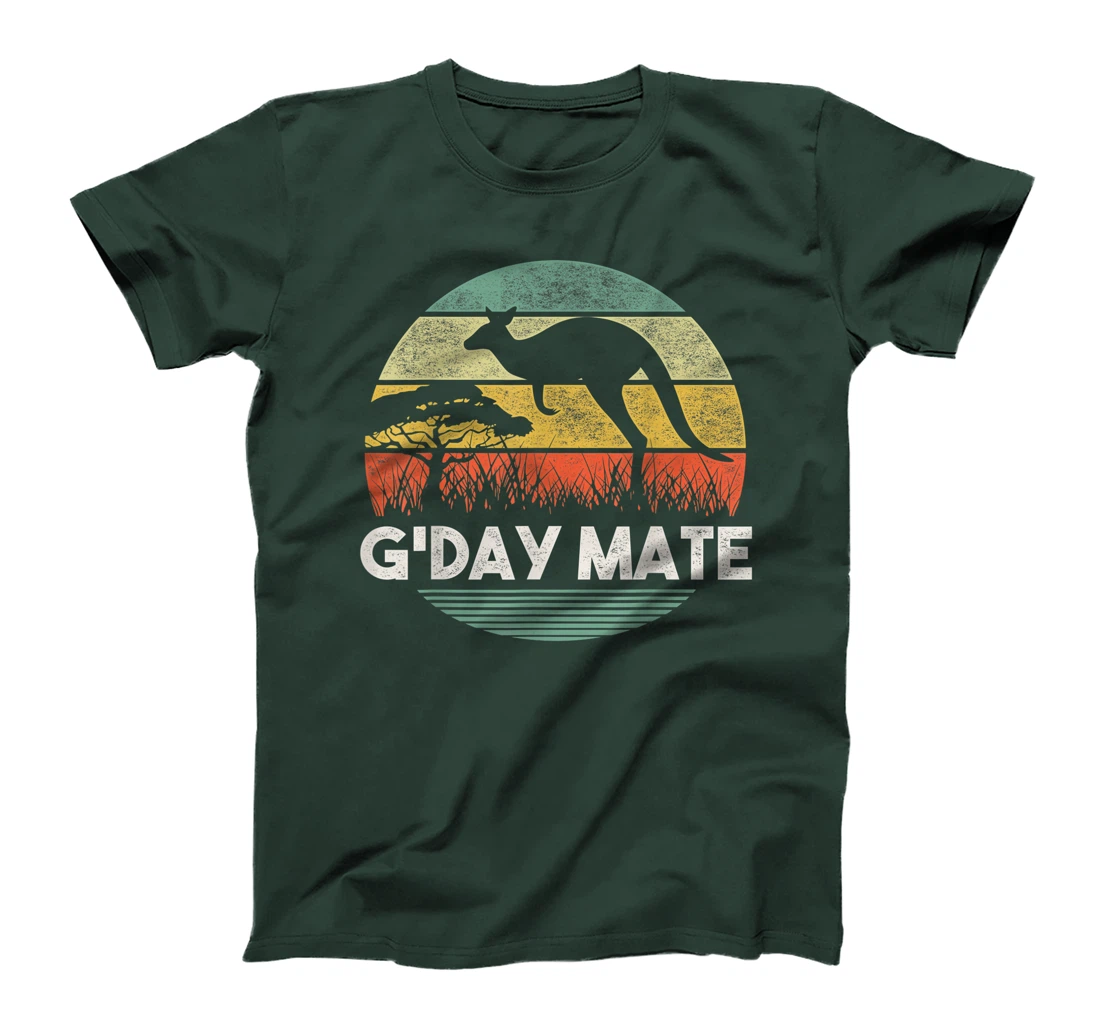 Australia G'Day Mate Shirt Funny Kangaroo Australian Vintage T-Shirt