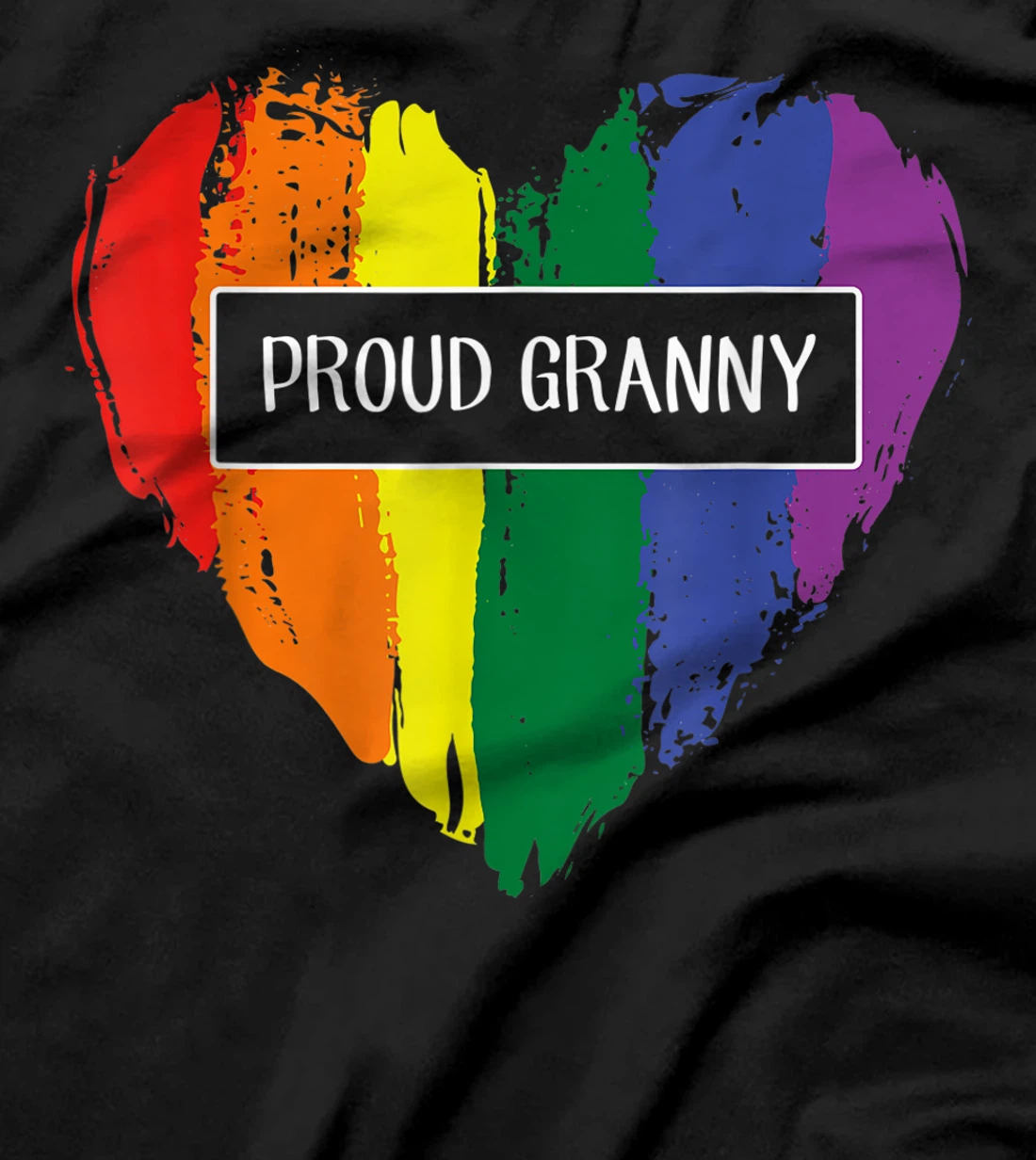Proud Granny Heart Lgbt Rainbow Flag T-Shirt