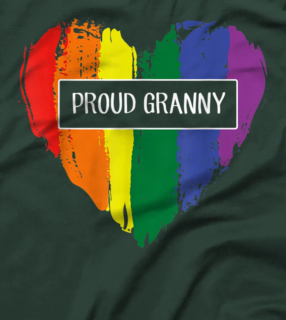 Proud Granny Heart Lgbt Rainbow Flag T-Shirt