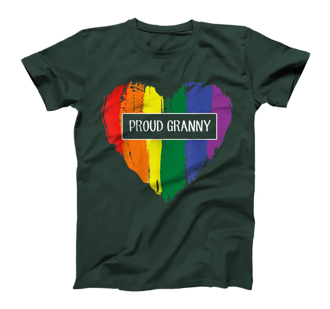 Proud Granny Heart Lgbt Rainbow Flag T-Shirt