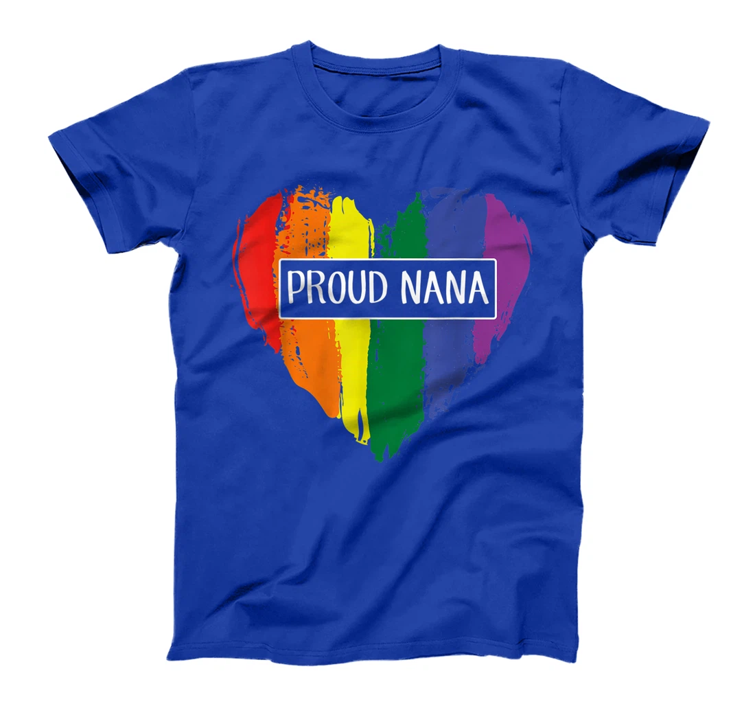 Proud Nana Heart Lgbt Rainbow Flag T-Shirt