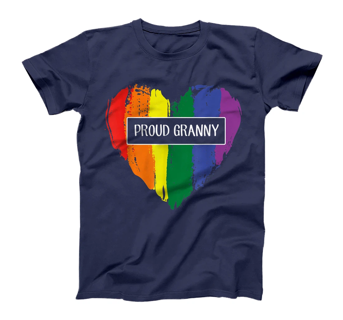Proud Granny Heart Lgbt Rainbow Flag T-Shirt
