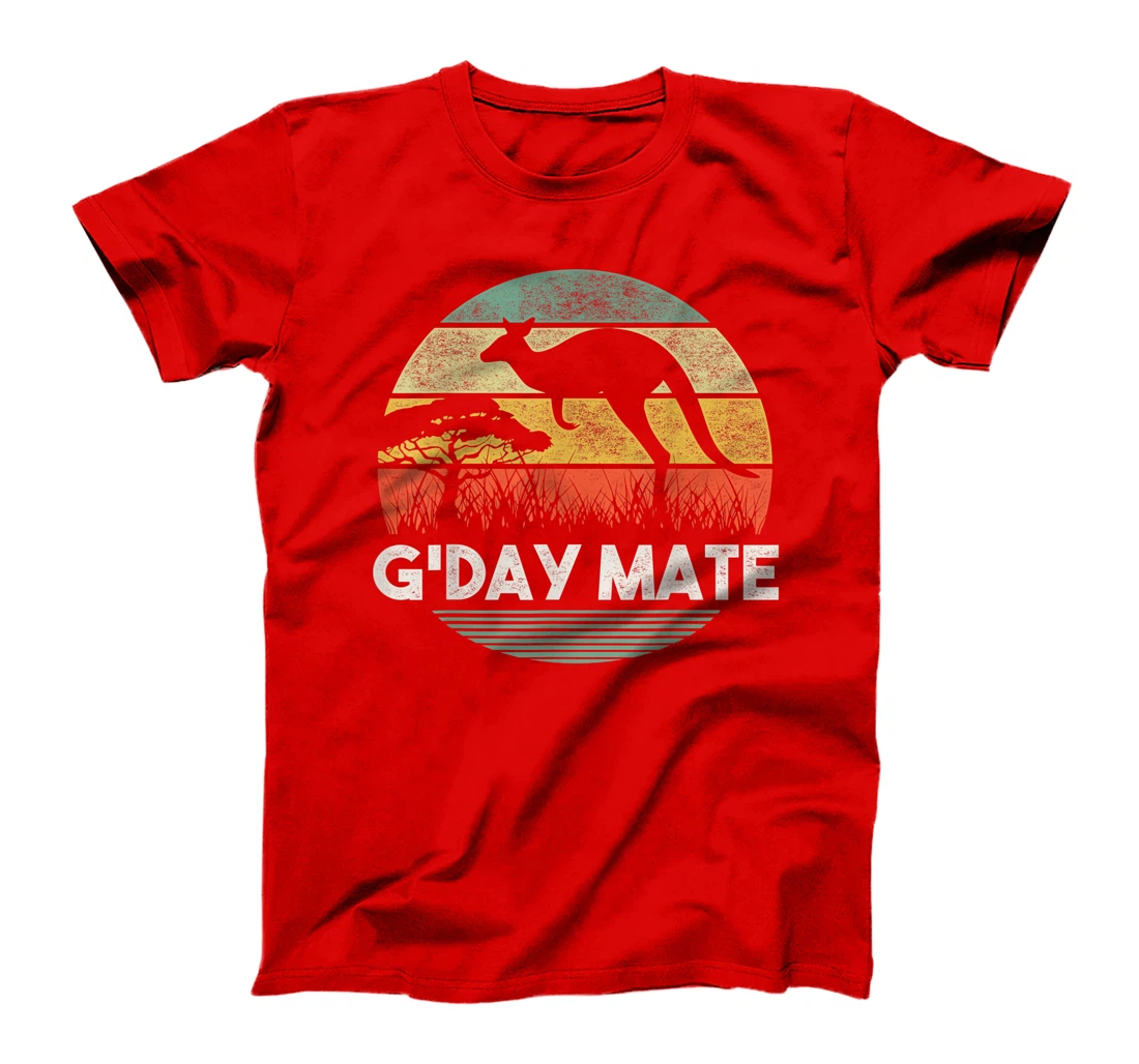 Australia G'Day Mate Shirt Funny Kangaroo Australian Vintage T-Shirt
