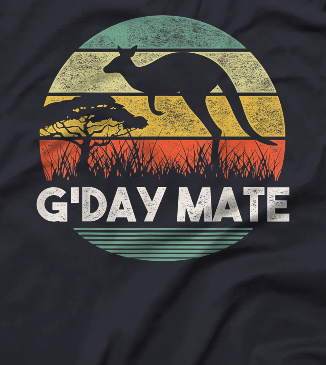 Australia G'Day Mate Shirt Funny Kangaroo Australian Vintage T-Shirt