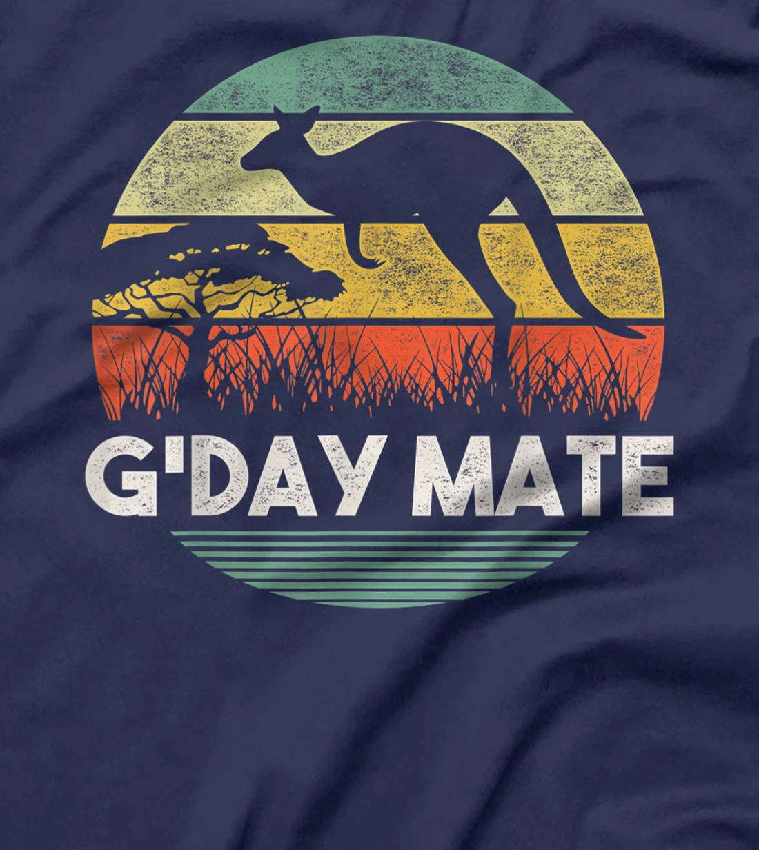 Australia G'Day Mate Shirt Funny Kangaroo Australian Vintage T-Shirt