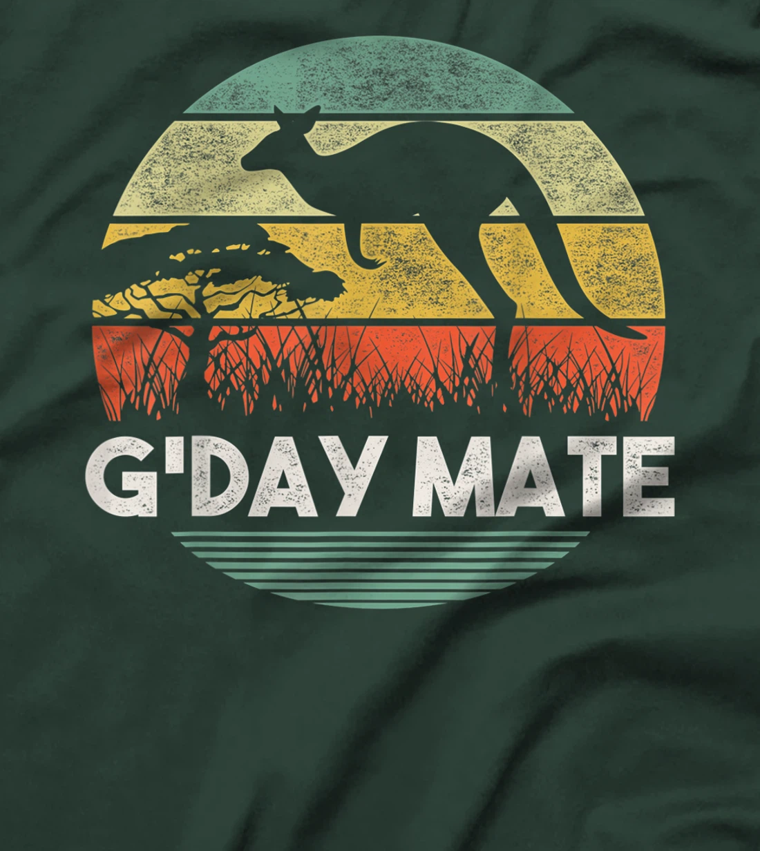 Australia G'Day Mate Shirt Funny Kangaroo Australian Vintage T-Shirt