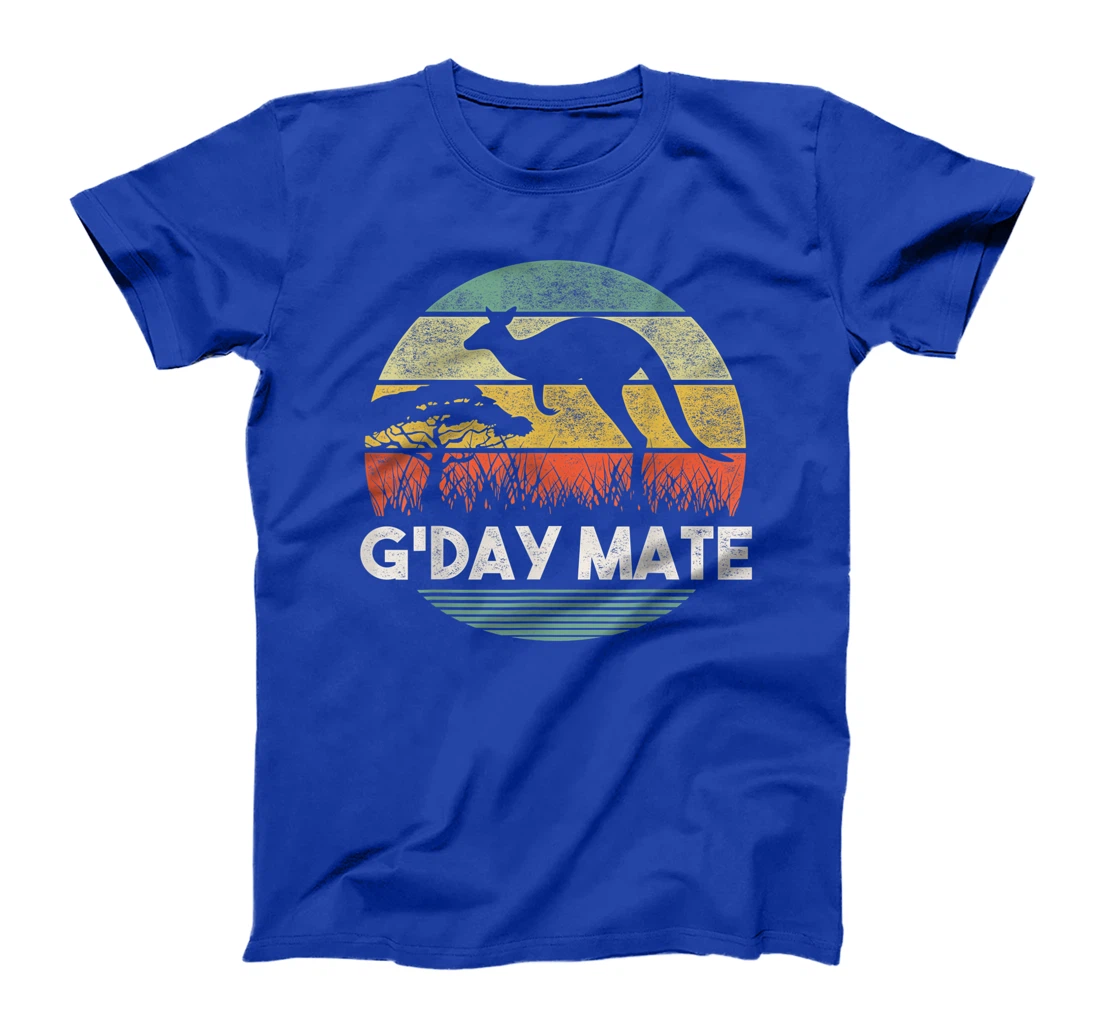 Australia G'Day Mate Shirt Funny Kangaroo Australian Vintage T-Shirt