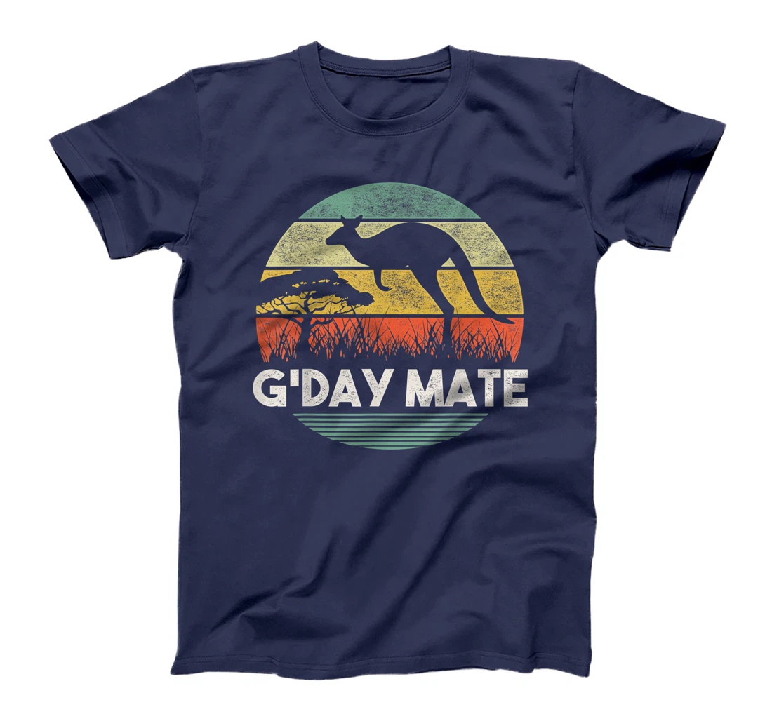 Australia G'Day Mate Shirt Funny Kangaroo Australian Vintage T-Shirt
