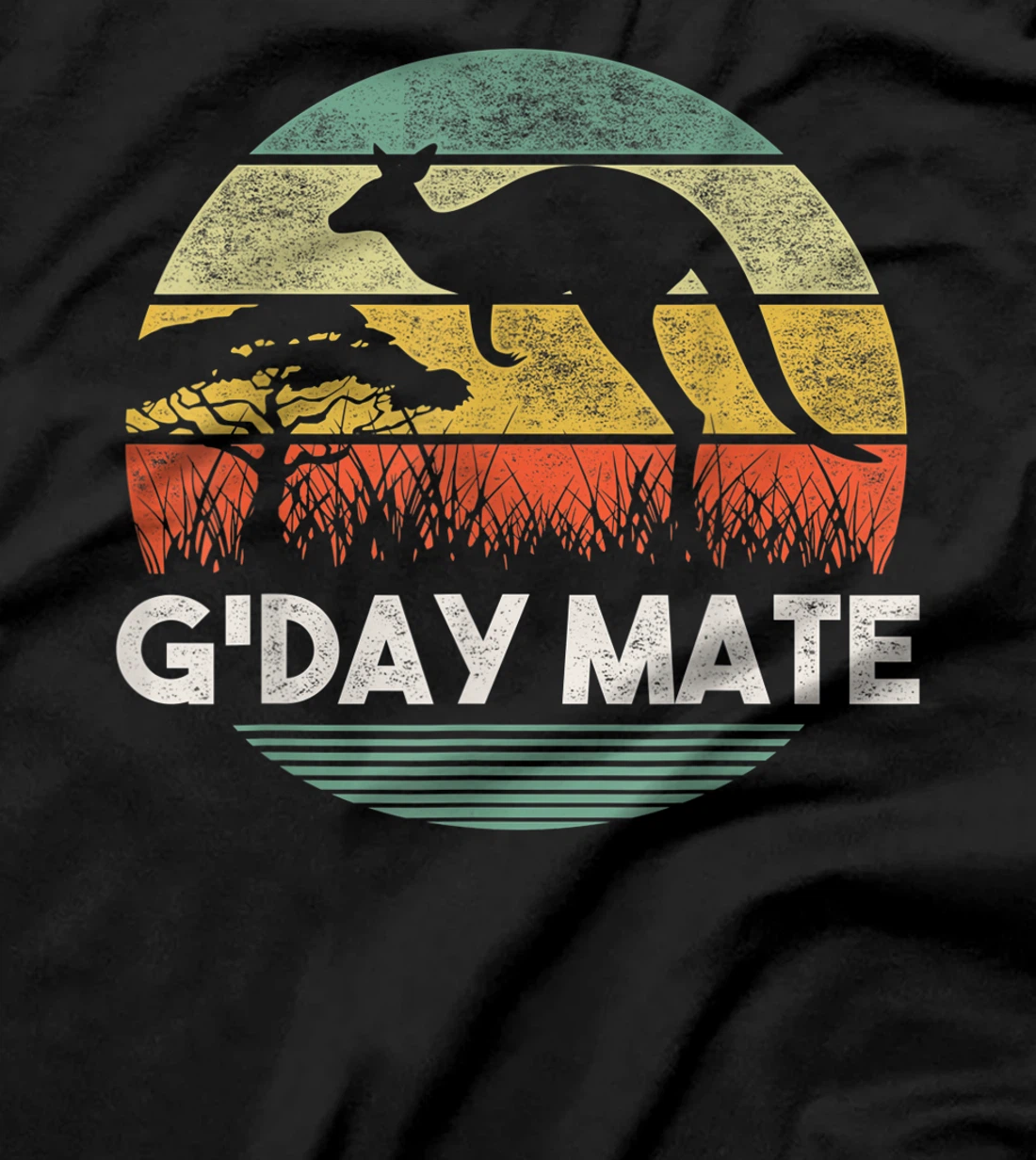 Australia G'Day Mate Shirt Funny Kangaroo Australian Vintage T-Shirt
