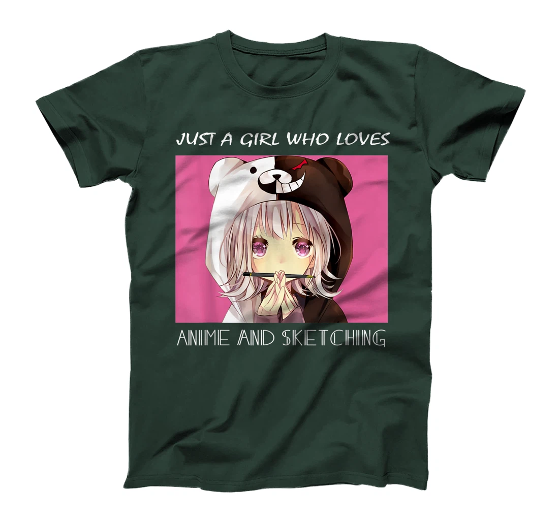 Just a Girl Who Loves Anime and Sketching Tee Cute Girl Gift T-Shirt