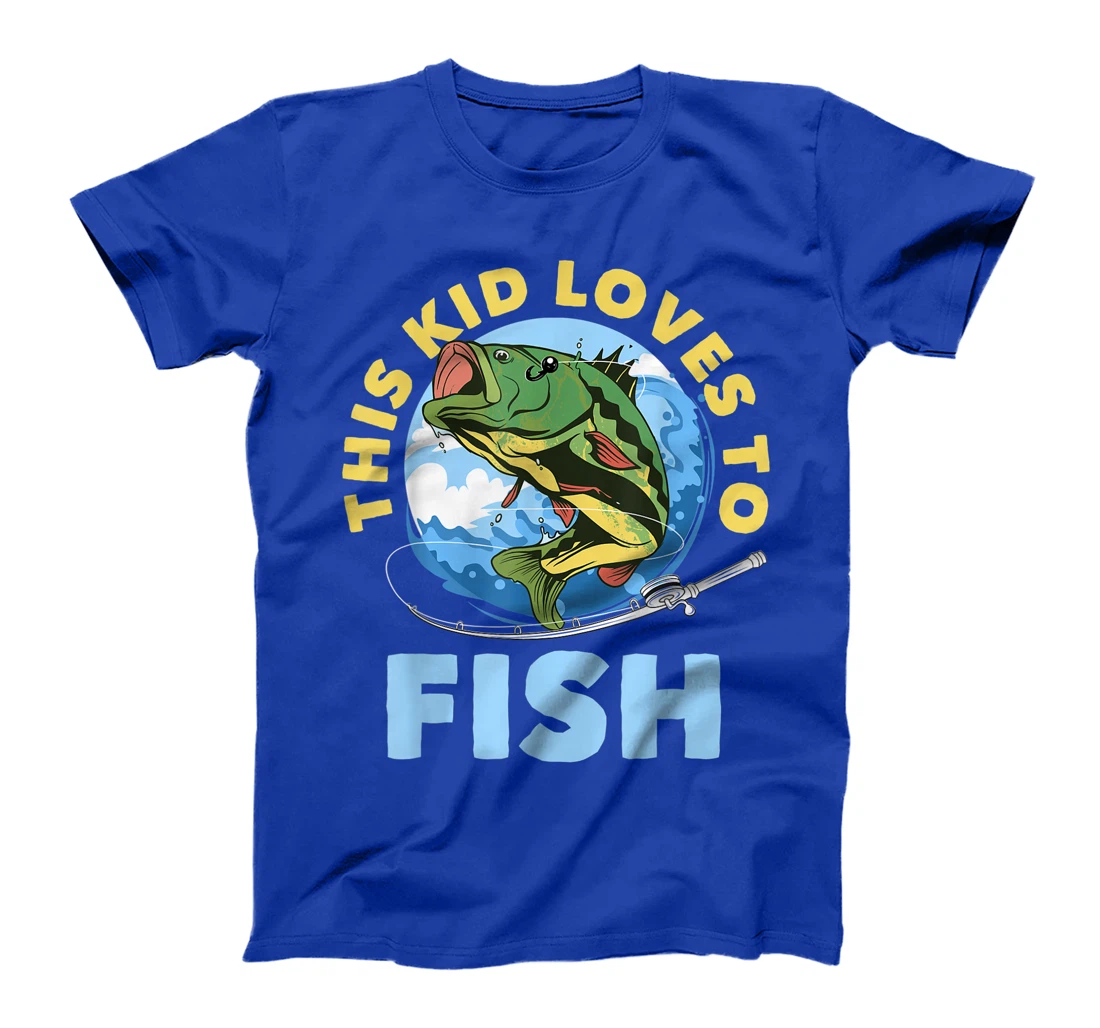 This Kid Loves To Fish Funny Fisherman Fishing Lover Gift T-Shirt