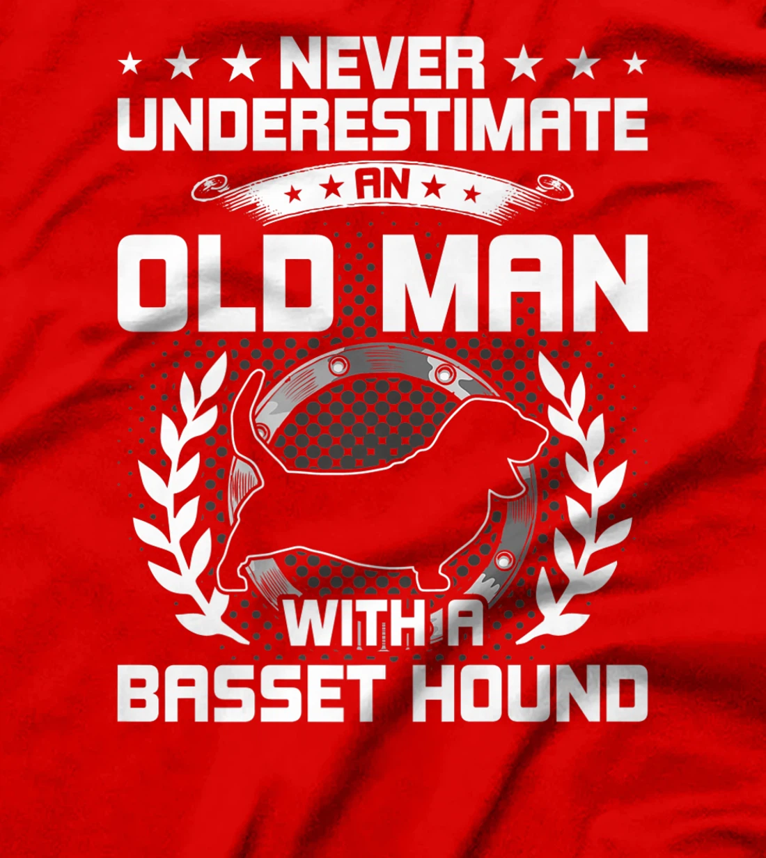Never Underestimate an old man with a Basset Hound Premium T-Shirt