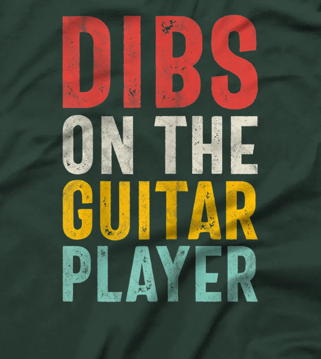Womens Dibs On The Guitar Player - Guitarist's Female Fan's T-Shirt