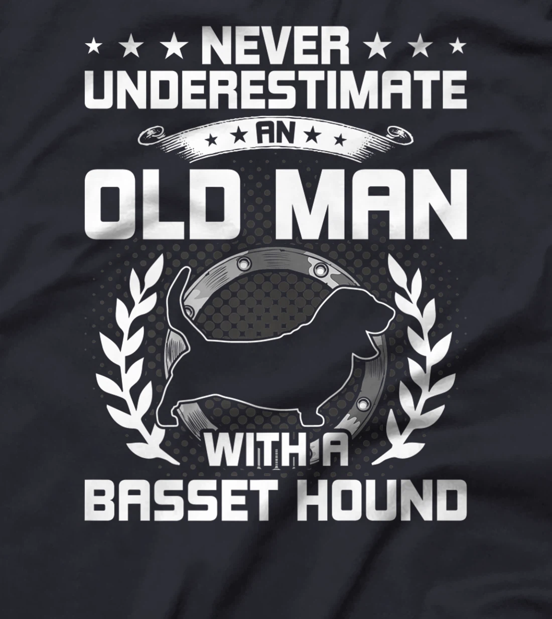 Never Underestimate an old man with a Basset Hound Premium T-Shirt