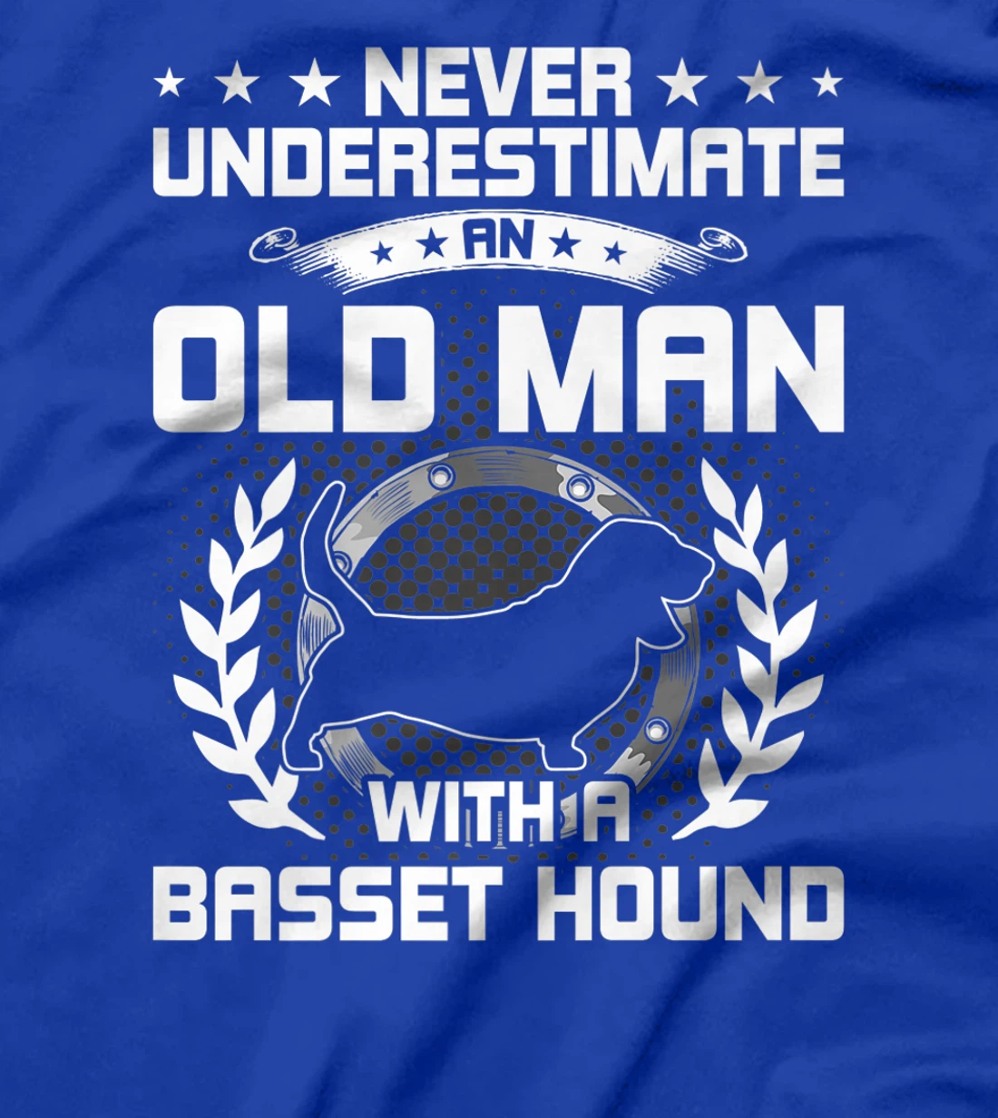 Never Underestimate an old man with a Basset Hound Premium T-Shirt