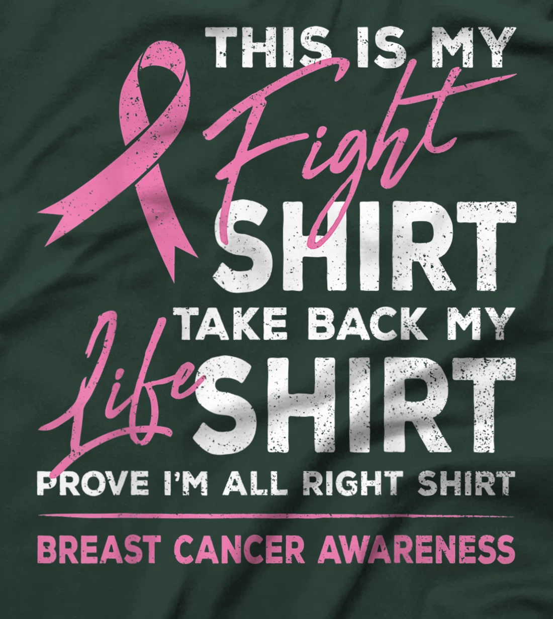This Is My Fight Shirt Breast Cancer Awareness Pink Ribbon T-Shirt