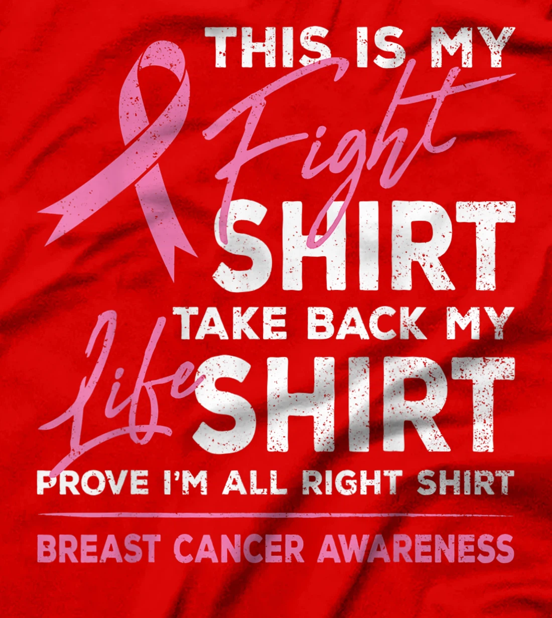 This Is My Fight Shirt Breast Cancer Awareness Pink Ribbon T-Shirt