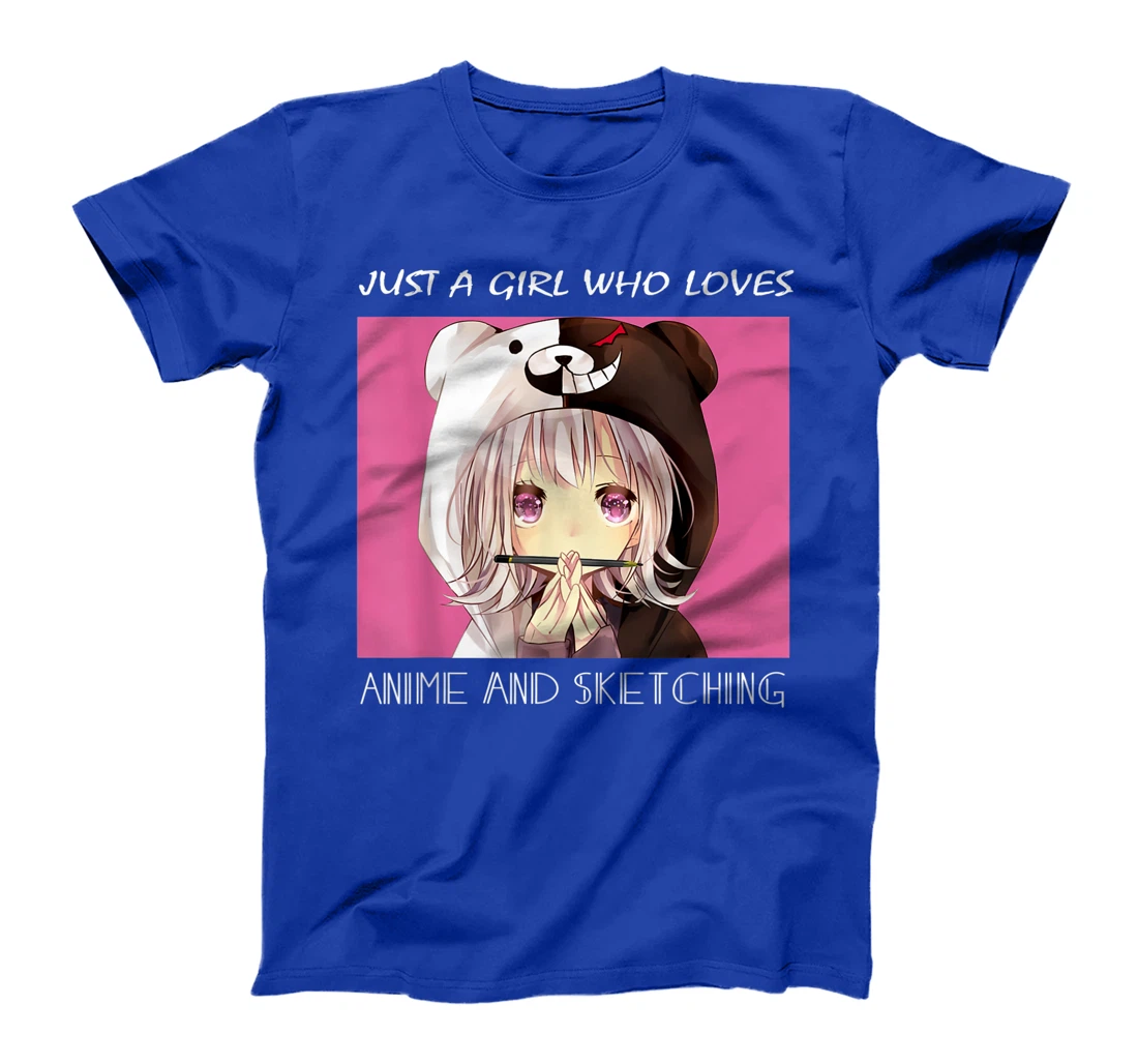 Just a Girl Who Loves Anime and Sketching Tee Cute Girl Gift T-Shirt