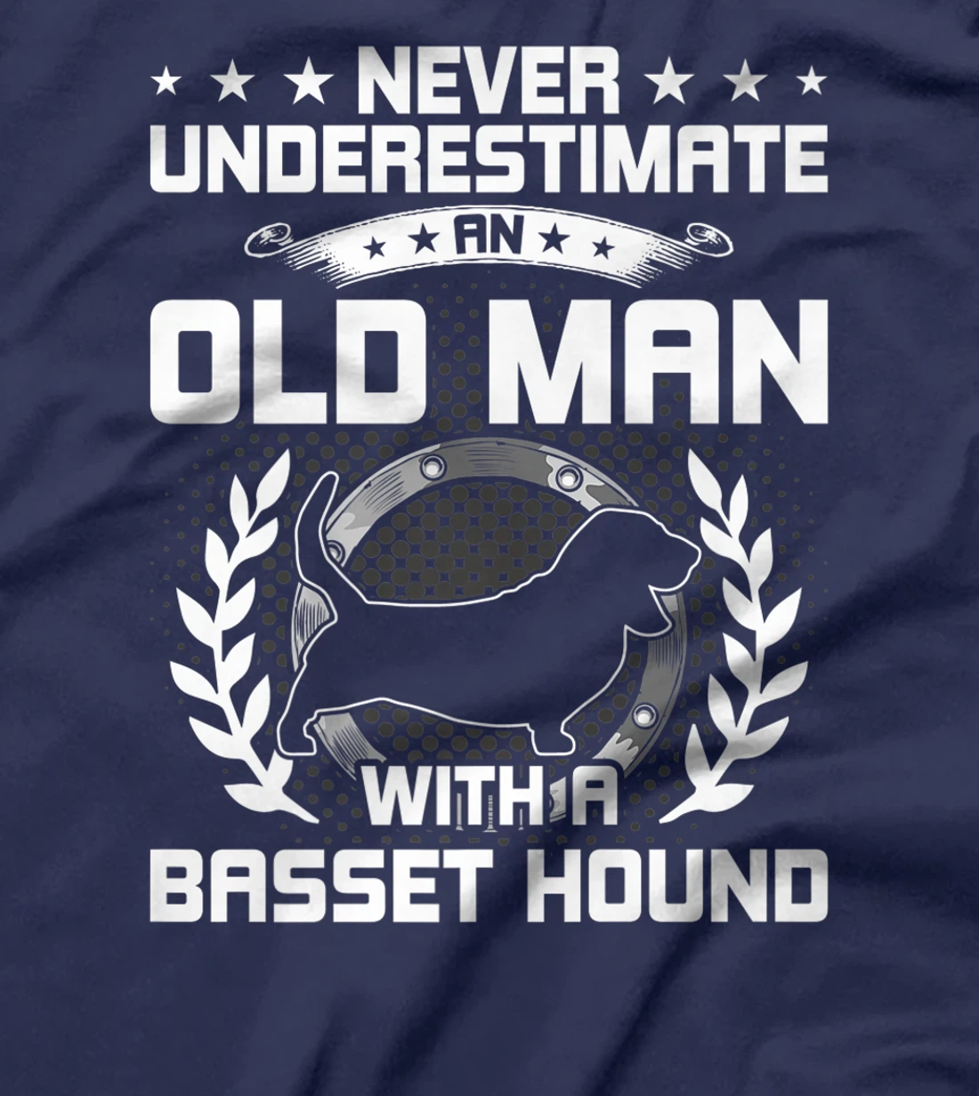 Never Underestimate an old man with a Basset Hound Premium T-Shirt