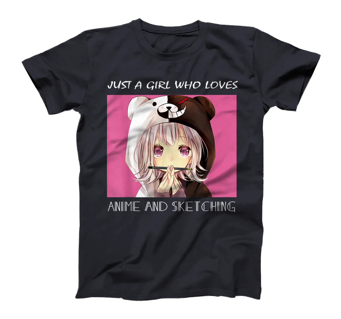 Just a Girl Who Loves Anime and Sketching Tee Cute Girl Gift T-Shirt
