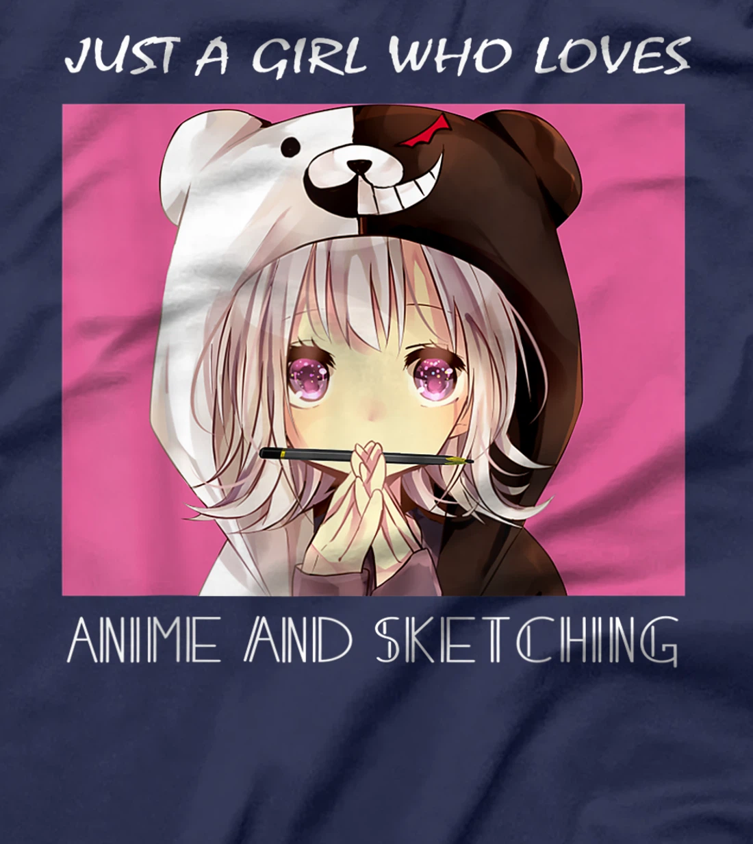 Just a Girl Who Loves Anime and Sketching Tee Cute Girl Gift T-Shirt