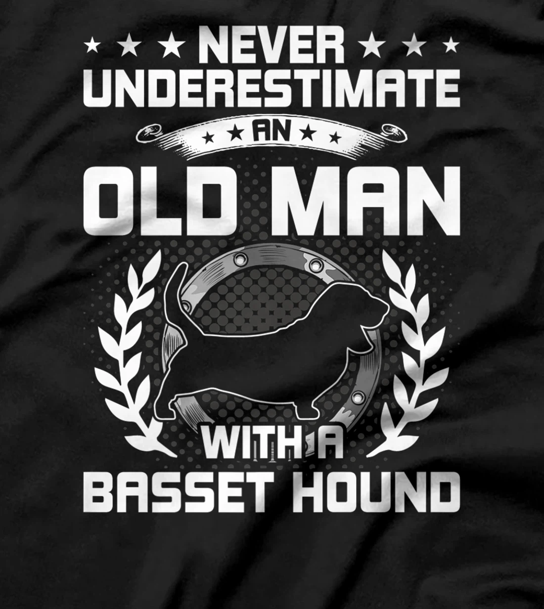 Never Underestimate an old man with a Basset Hound Premium T-Shirt
