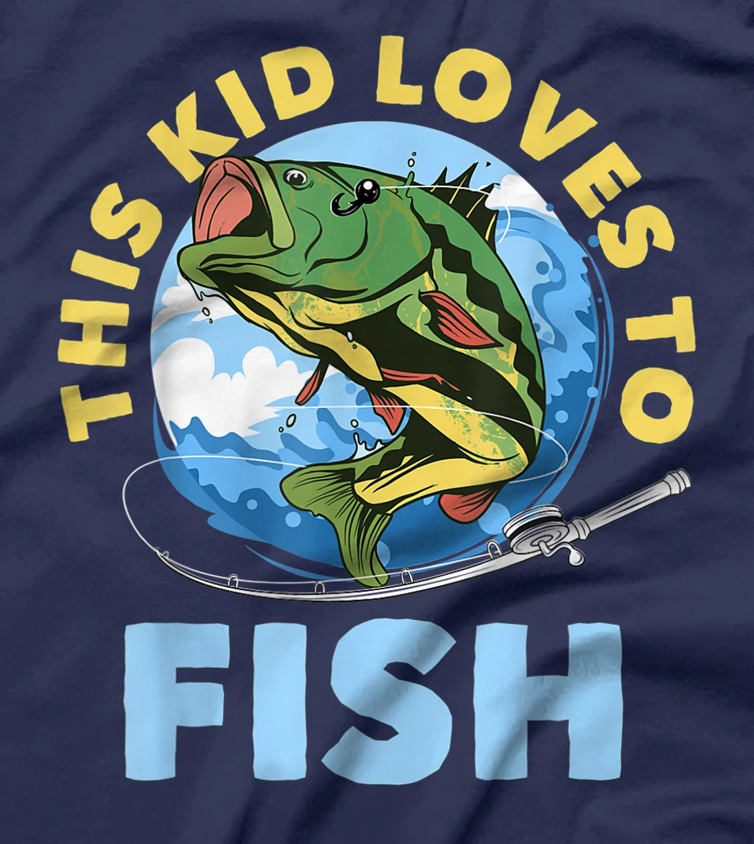 This Kid Loves To Fish Funny Fisherman Fishing Lover Gift T-Shirt