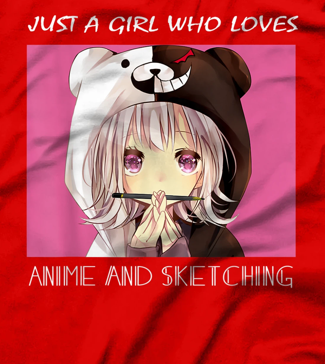 Just a Girl Who Loves Anime and Sketching Tee Cute Girl Gift T-Shirt