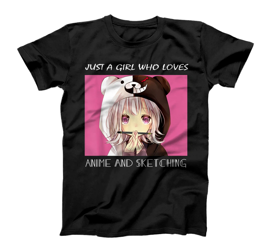 Just a Girl Who Loves Anime and Sketching Tee Cute Girl Gift T-Shirt