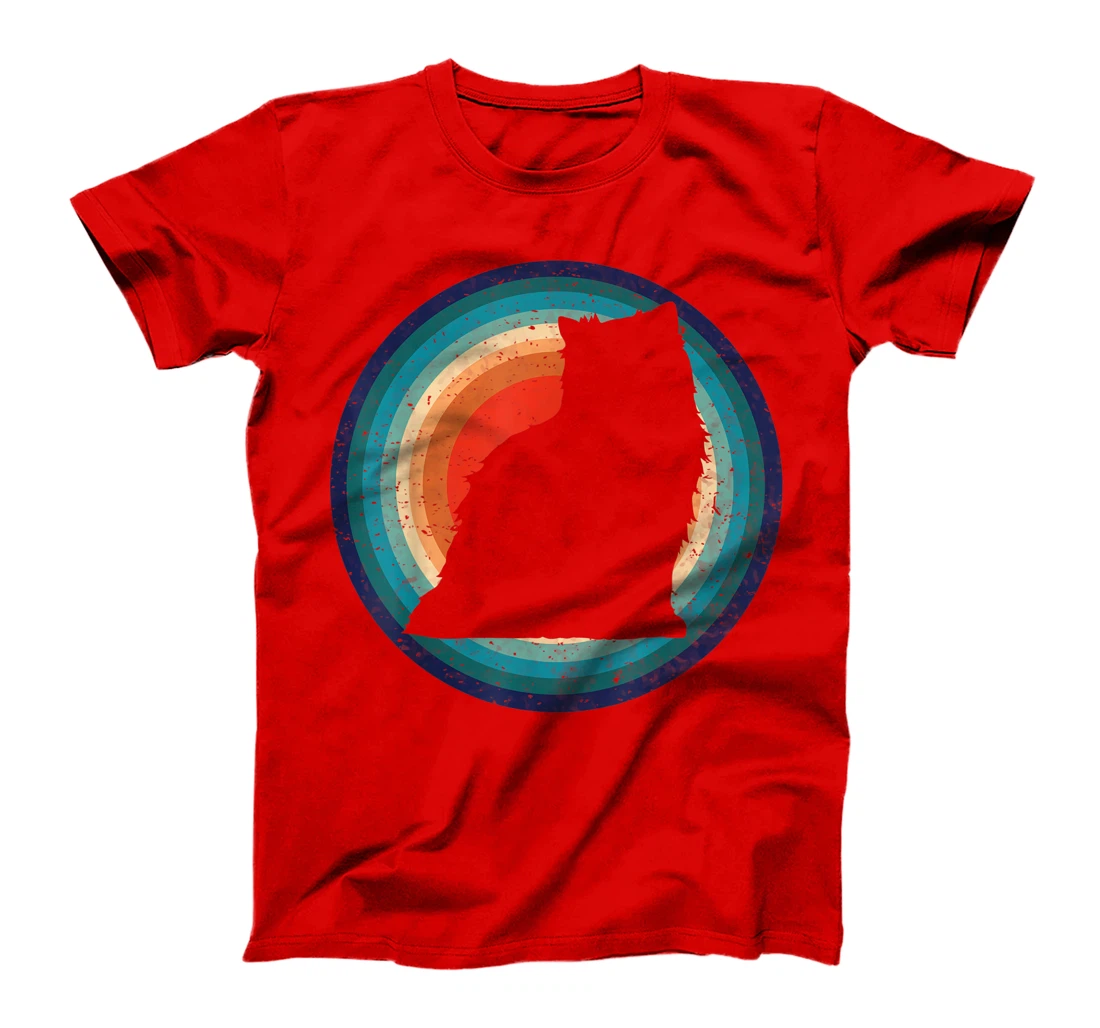 Retro Style Silhouette Persian Cat T-Shirt