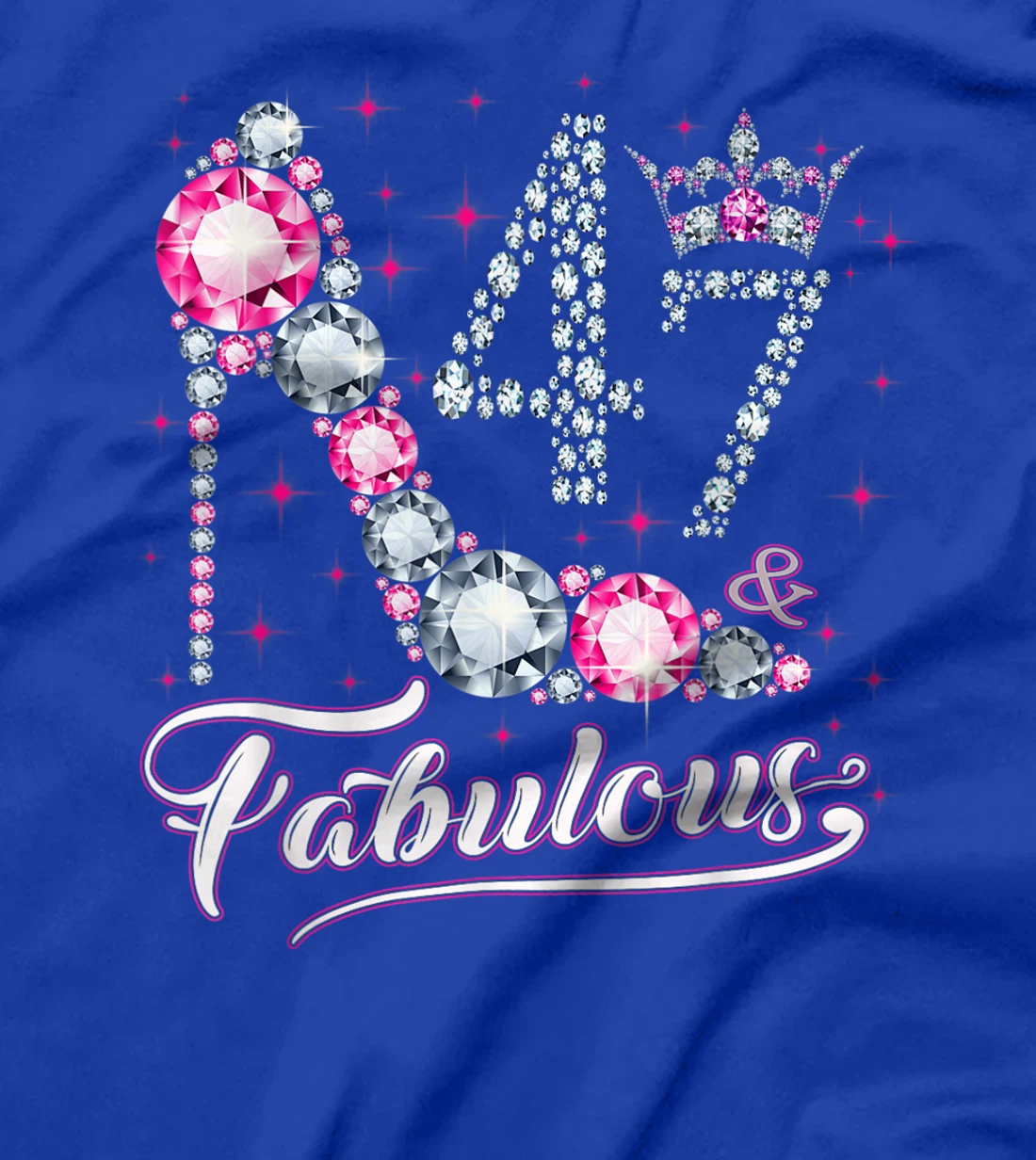 47 And & Fabulous 1974 47Th Birthday Gift Tee For Womens T-Shirt