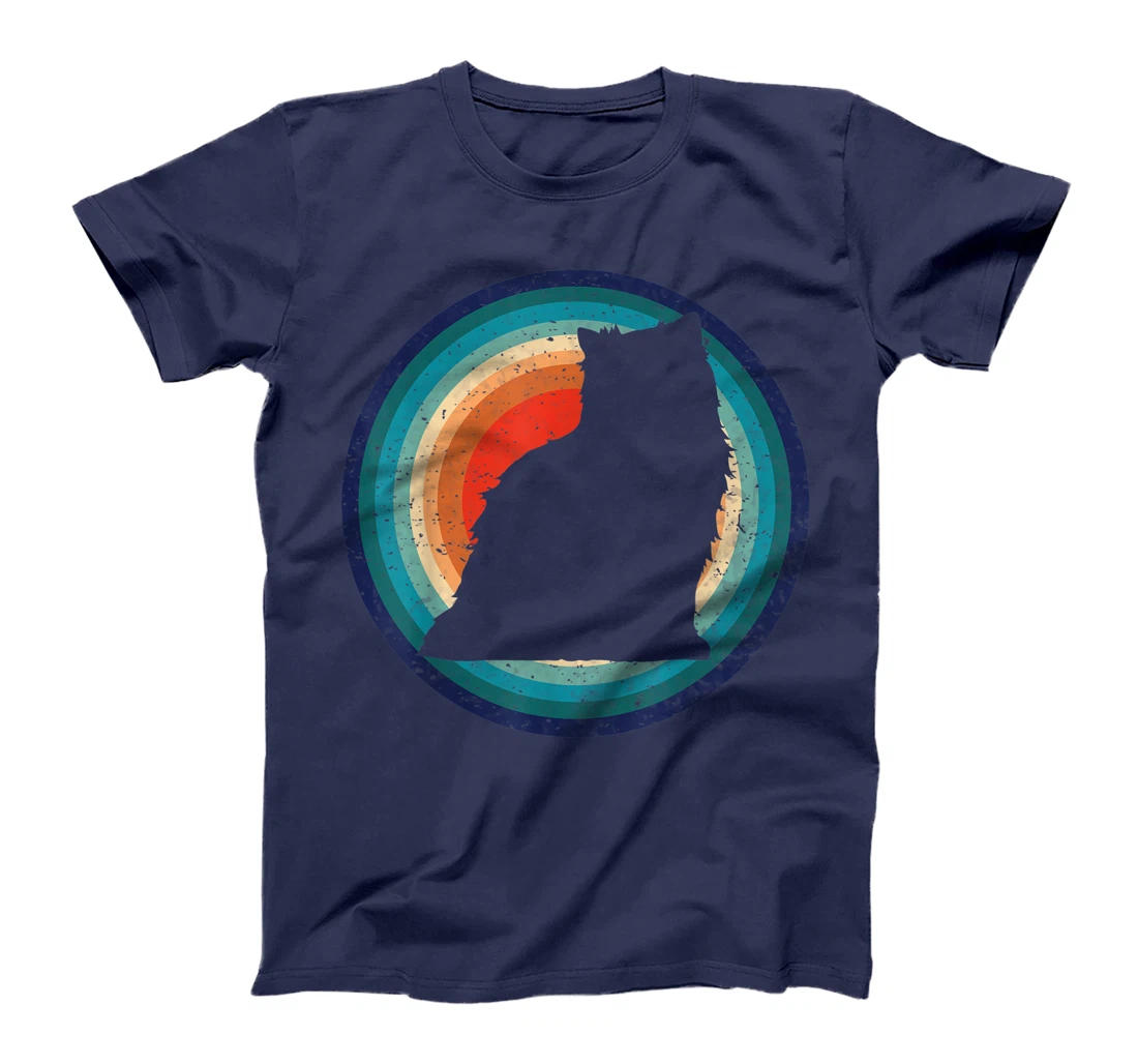 Retro Style Silhouette Persian Cat T-Shirt